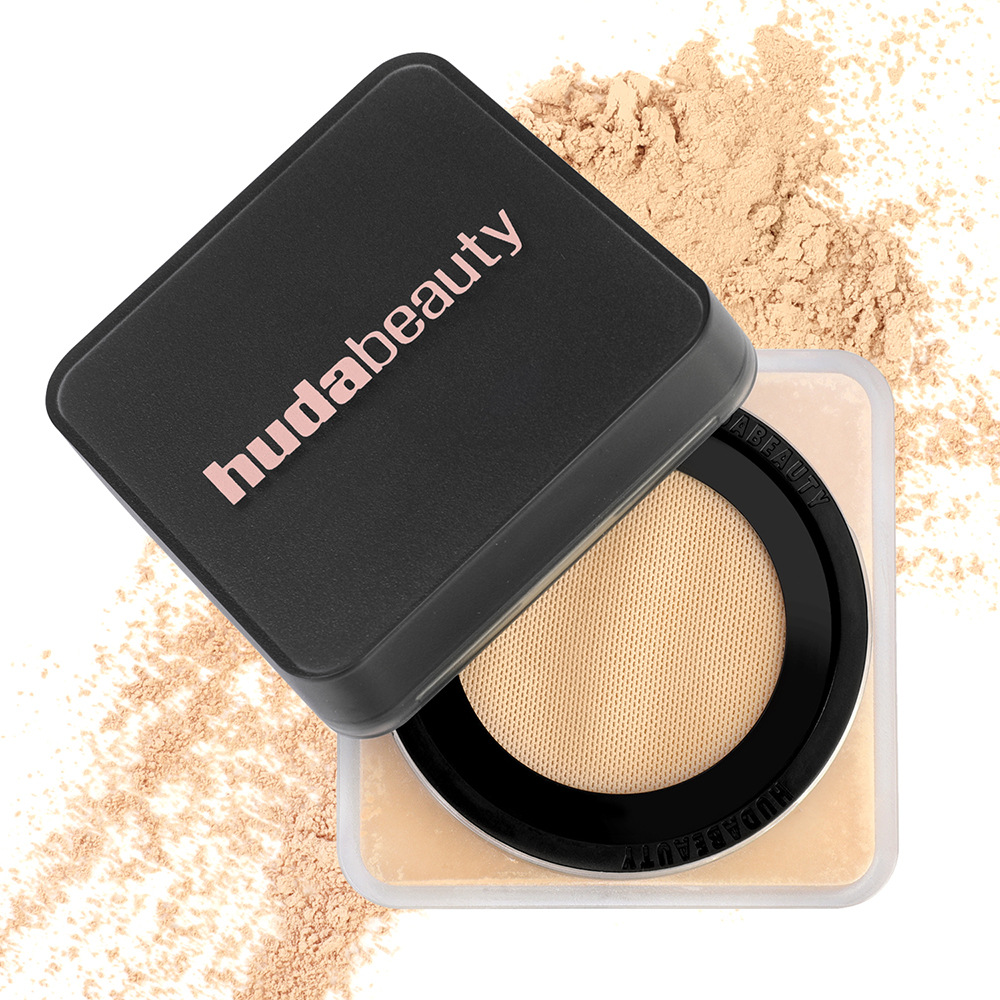 Huda Beauty 9-Color Loose Powder Compact 20g - Used For Baking This Product Features Cherry Blossom-Shaped Makeup Setting Powder Oil Control And Conce