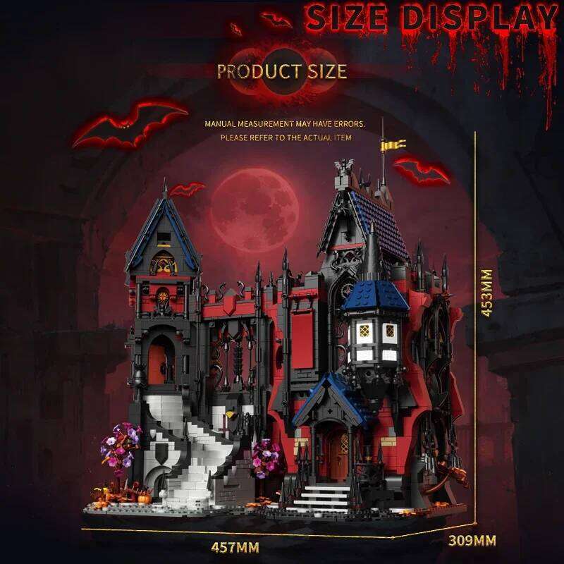 3540PCS Vampire Building Blcoks Gothic Horror Castle Model Bricks Desktop Ornaments Kids Educational DIY Toy Holiday Gift Z260306