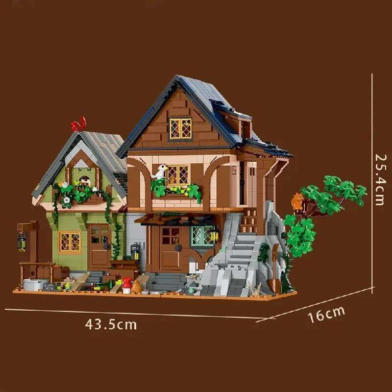2225PCS Medieval Mystic Cabin Modular Buildings Sets Secret Cottage City Stree View Architecture Blocks Kit Gifts for Adult Kids Z260306