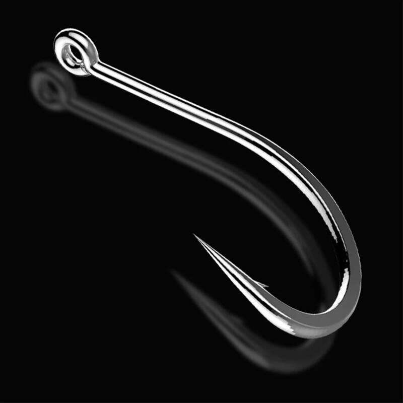 50pcs Fishing Set Coating High Carbon Stainless Steel Barbed Black Color Carp Fish Hooks Sharped Flattened Fishhook 2#-22# Y260305