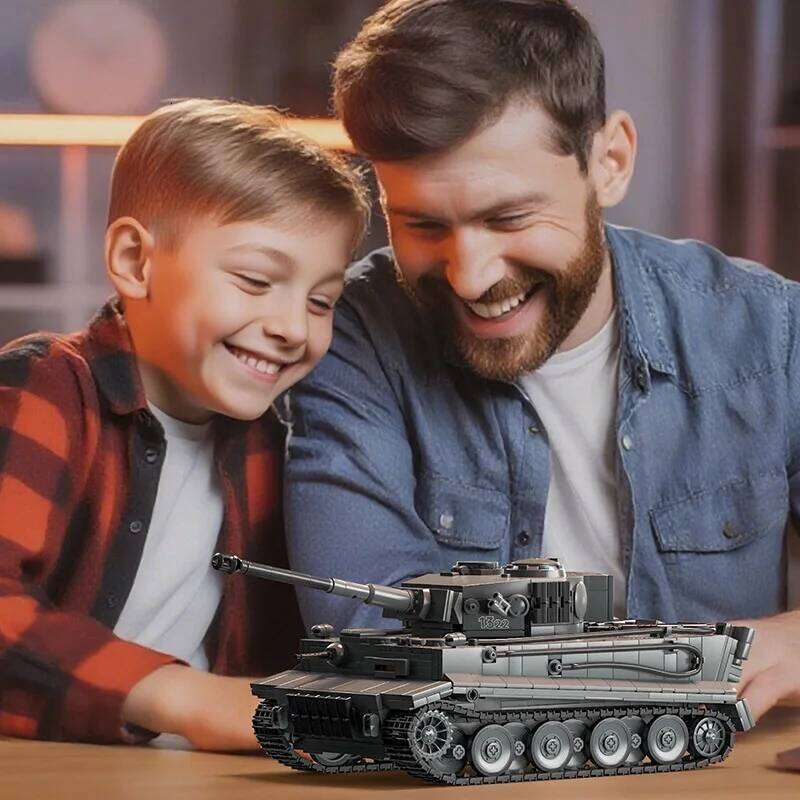 WW2 Military 1/28 Scale Franz Staudegger Heavy Tank Building Blocks Set War World 2 Tiger Tanks Model Toys For Boys Gifts Z260306