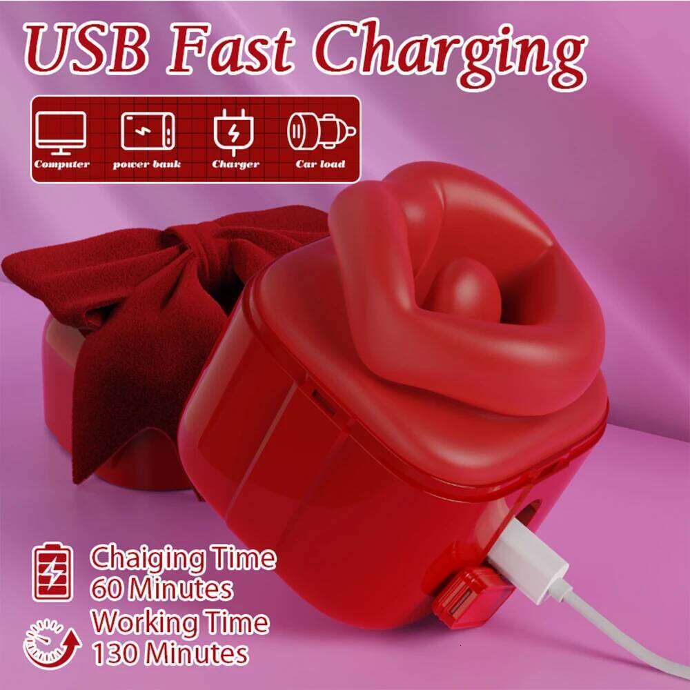 Sucking Tongue Licking Vibrator Sex Toys Female Squirting Masturbation Clitoris Vagina Stimulator Screaming Artifact For Women W260305