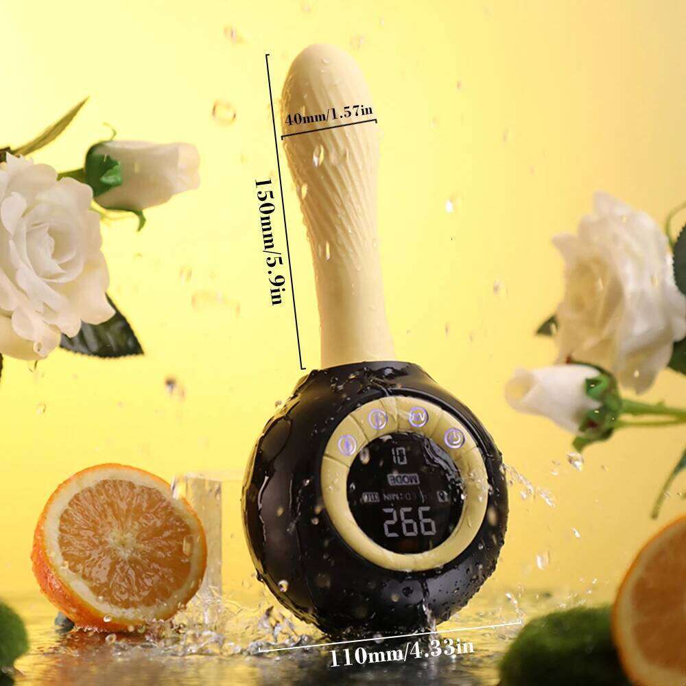 Automatic Dildo Vibrator Remote Control Heating Thrusting G Spot Machine Vibrating Massager Display Screen Sex Toy for Women W260305