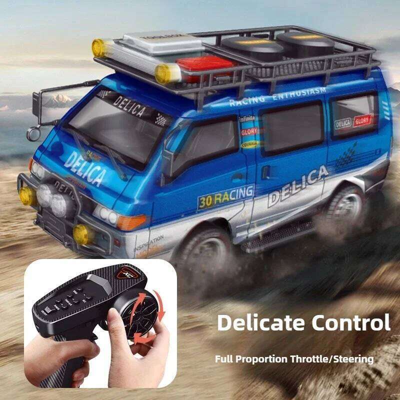 Delica 1:24 Full Size 2.4G RC 2WD/4WD Equipped With Remotely Controllable Lights Simulating A Mitsubishi Car Model C260305