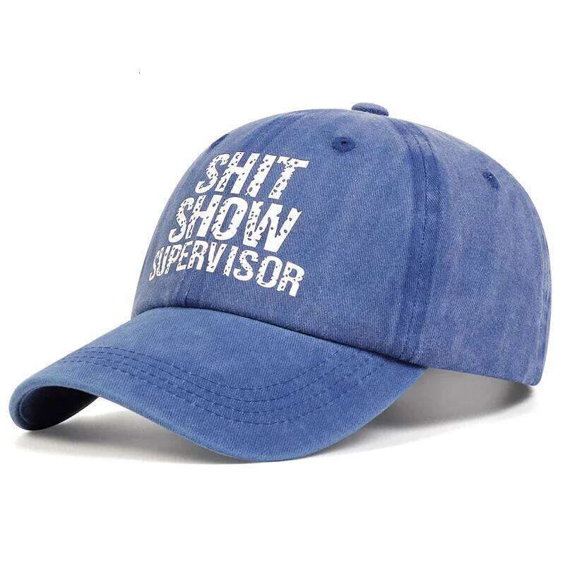 Unisex SHIT SHOW SUPERVISOR Print Wash Baseball Caps Spring and Autumn Outdoor Adjustable Casual Hats Sunscreen Hat Sports Cap Y260304