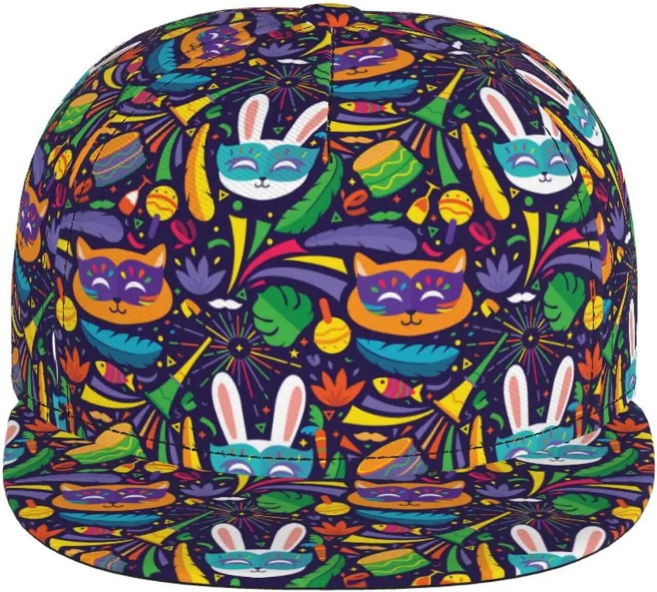 Mardi Gras Carnival Baseball Cap for Men Women Adjustable Trucker Hat Snapback Sun Dad Cap Lightweight Unisex for Summer Spor S260306