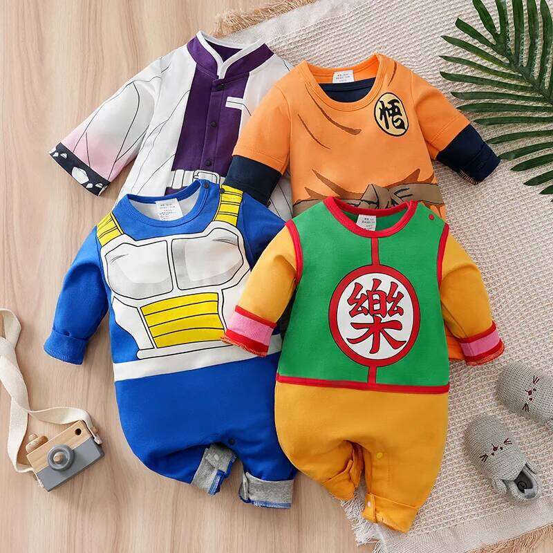 Newborn Baby Anime Cape Style Children Long Sleeve Cotton Bodysuit, Cute Kids Boys Girls Romper Z260306