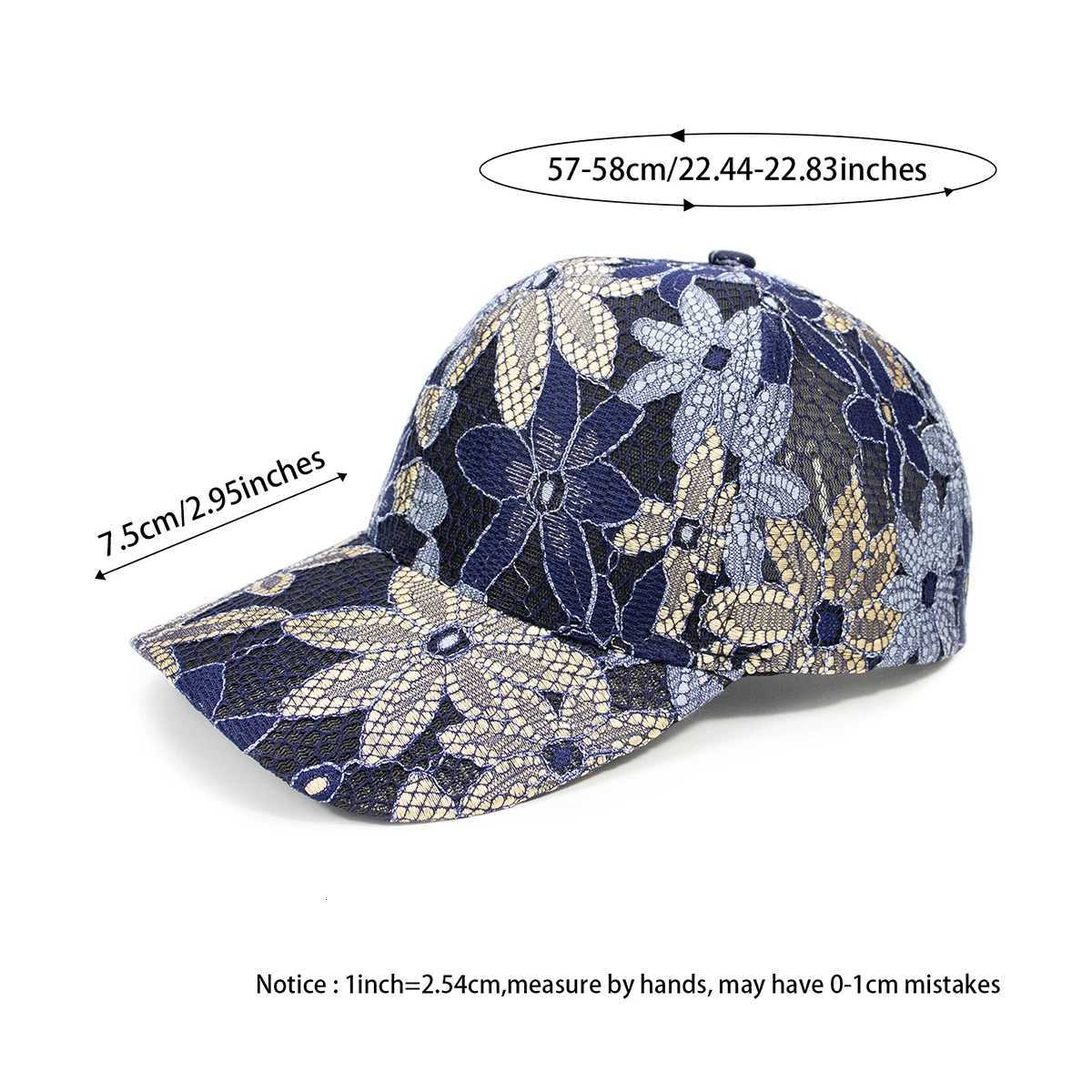 Fashion women lace flower baseball caps breathable elegant female hats spring summer autumn cap S260306