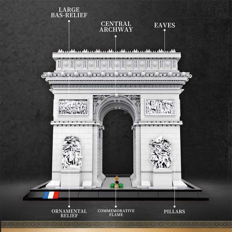 3381PCS Arc de Triomphe Model Blocks Paris landmark Building Bricks Desktop Decoration Diy Toys For Kids Holiday Gifts Z260305