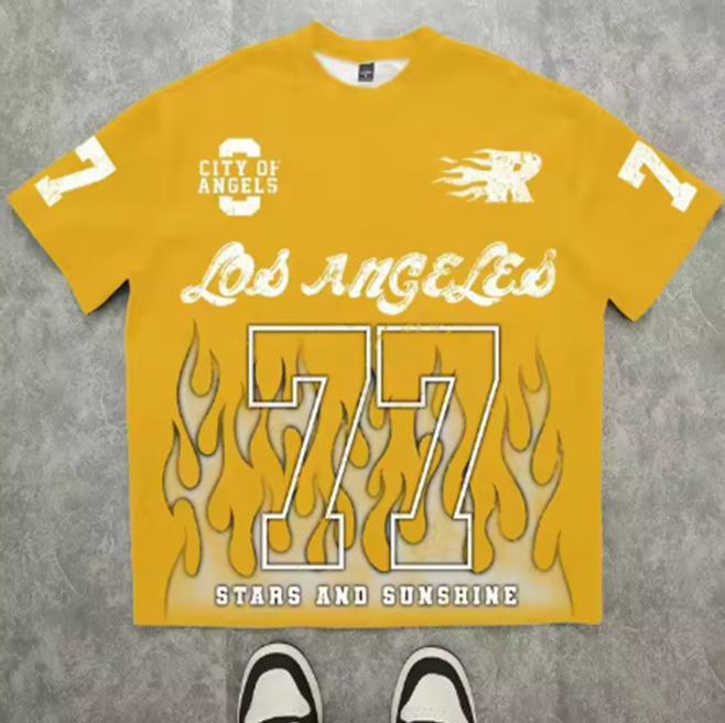 New style men's adult T-shirt for summer features a 3D printed crew neck design, which is casual and breathable.
