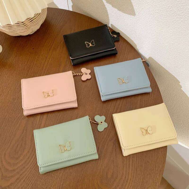 Korean Style New Short Three Fold Money Holder Multi Card Cute Mini Wallet Ladies' Coin Purse C260304