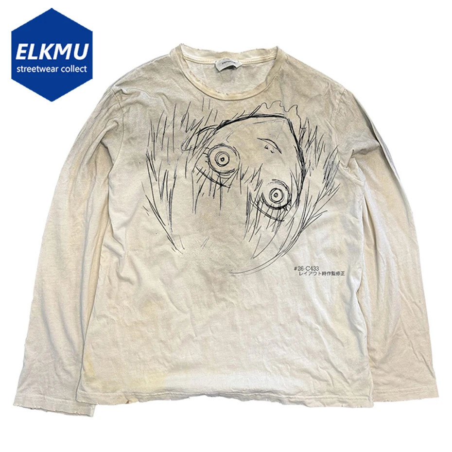 Anime Graphic Vintage T Shirts Y2K Harajuku Oversized Tee Tops Punk Gothic Tshirt Streetwear Hip Hop T-shirts Unisex 260303