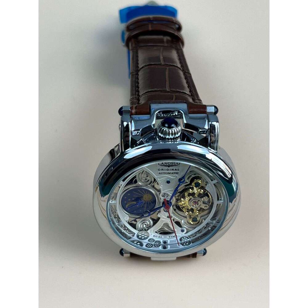 Kaleidoscope Retro Carved Movement Fully Automatic Mechanical Tourbillon Watch