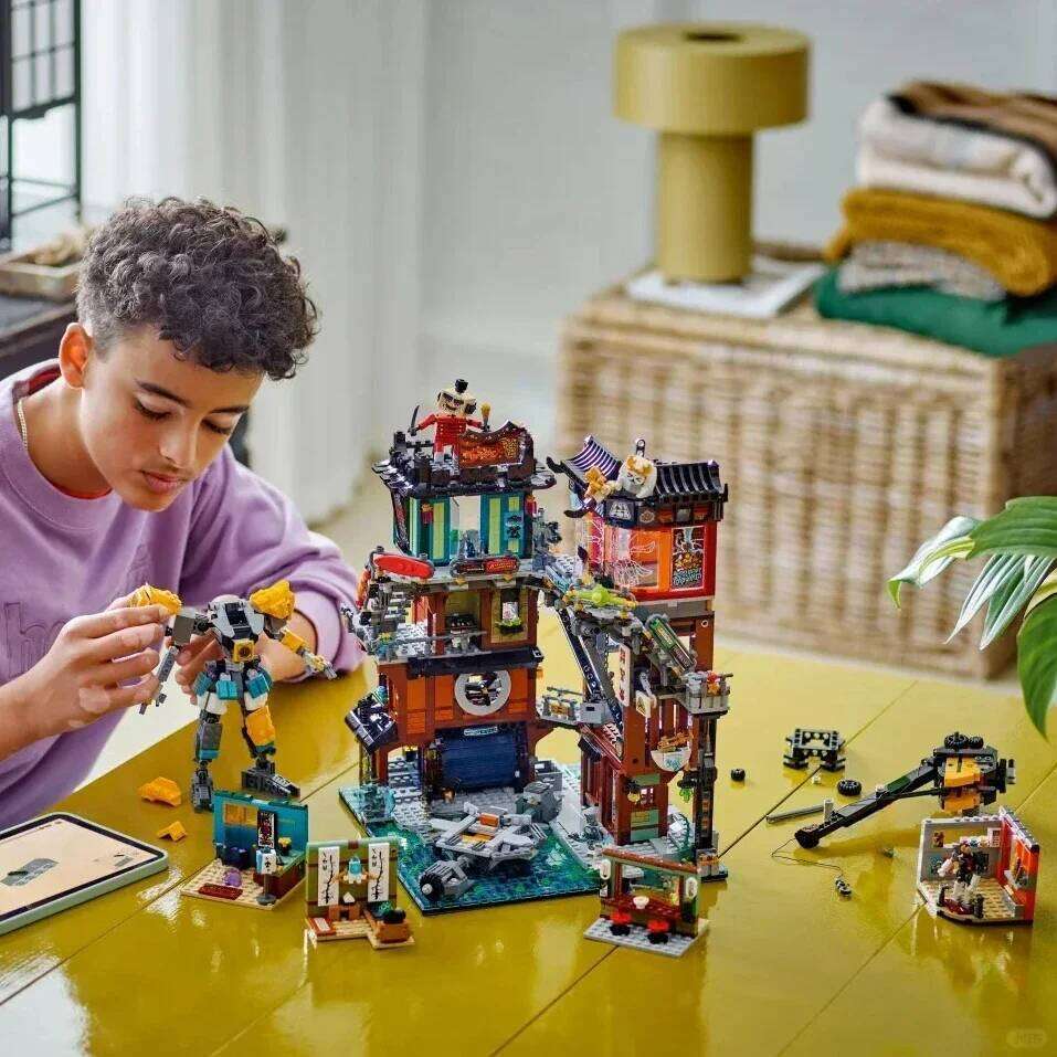 3244PCS Ninja City Mech Workshops Building Blocks With 10 Figures Assemble Bricks Toy Gift For Children Kids Z260305