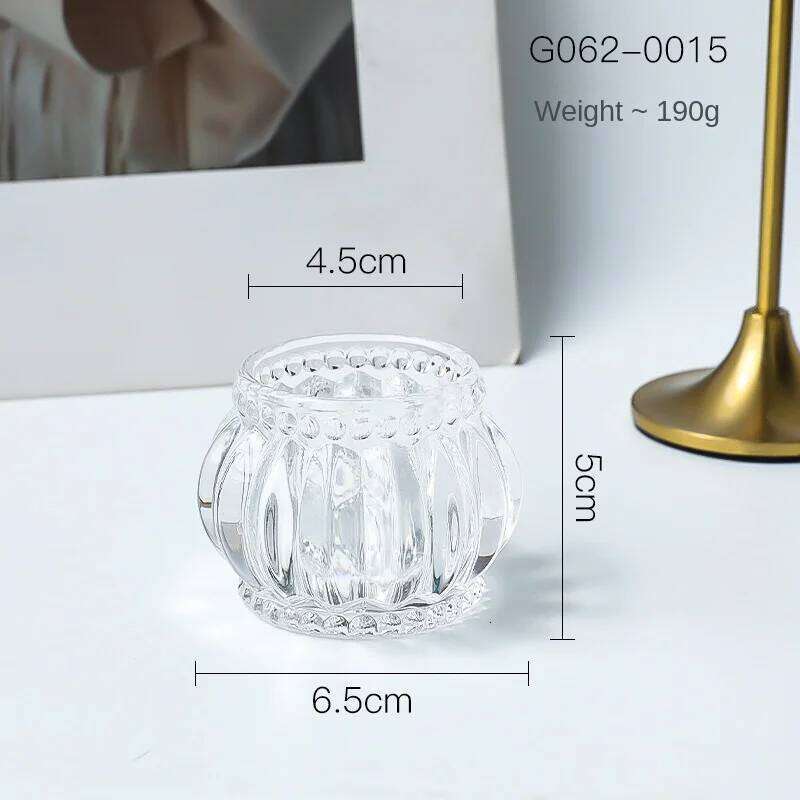 European simple ins thickened glass candle stand romantic table candlelight dinner creative home decoration XJ260305