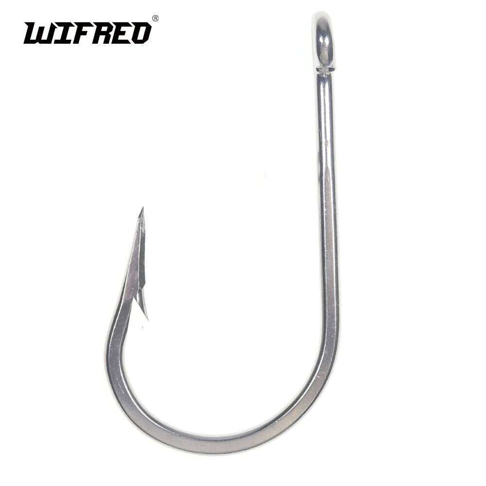WIFREO 5/0-13/0 Stainless Steel Saltwater Hook Big Game Jigging Tuna Shark Fishing Bait Heavy Duty Fishhooks 7691 Y260305