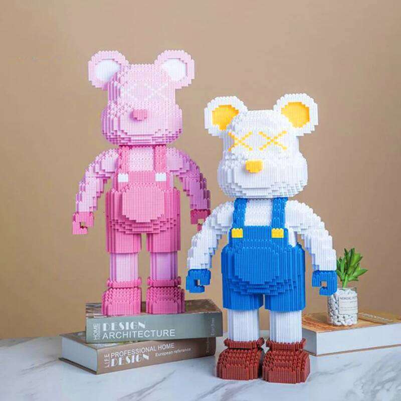 Violence Building Block Toy Height Lovely particles DIY Assembly Painting Bear 3D Model Children's Toys Birthday Xmas Gift Z260305
