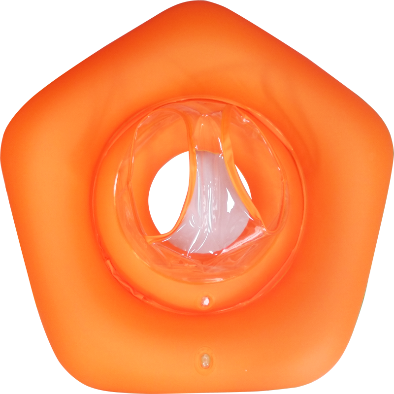 Baby Swim Neck Float Ring with Sunshade Canopy - Inflatable Infant Swimming Pool Float for Ages 0-3, Safe Water Play Toy with Dolphin Design