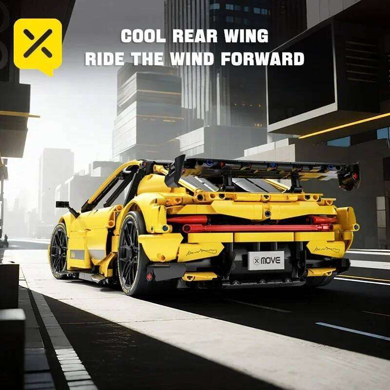 ToylinX 2143 PCS Racing Car Building Blocks Set 1:10 Scale Sports Vehicle Bricks Model Kit Adults Toys for Boys Birthday Gifts Z260305