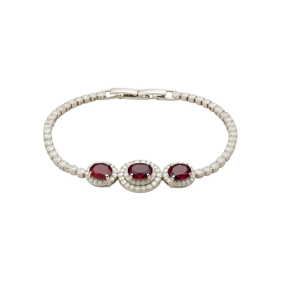 European American cross-border minimalist zircon oval bracelet, light luxury high-end feel, fashionable and unique niche jewelry wholesale