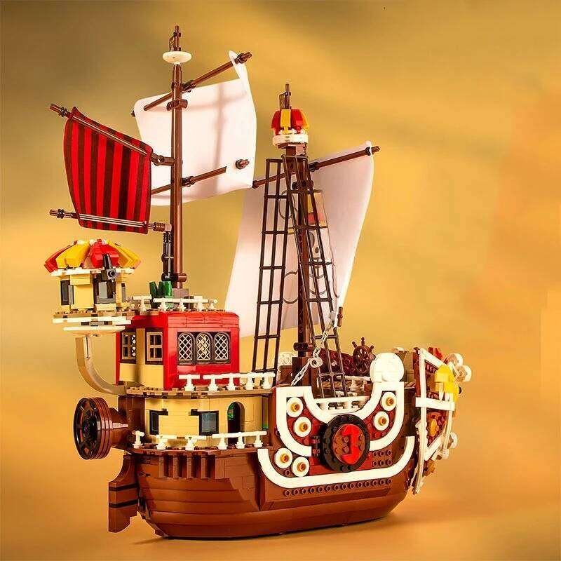 Amine The Going Merry and Thousand Sunny Pirate Ship Building Blocks With Figures Assemble Bricks Toy Gift For Adult Children Z260305