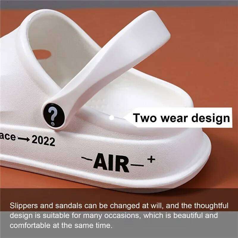 Couple Summer Slippers New Sandals Women 2023 Outdoor Clogs Shoes Thick Sole Slipper Female Flip Flops Eva Non-Slip Home Slides
