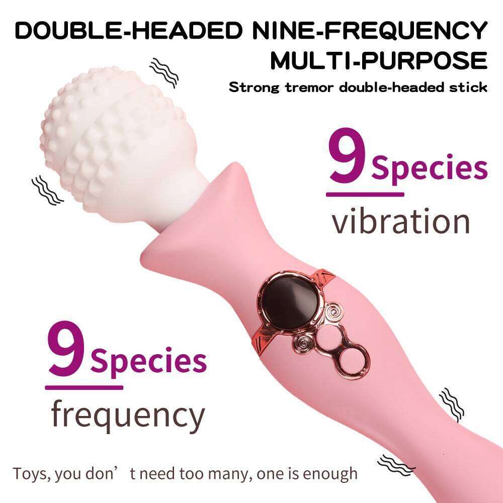 New Sex Toys Dildo Powerful for Women AV Magic Wand G-spot Orgasm Masturbator Double Head Stimulation Vibrator W260305