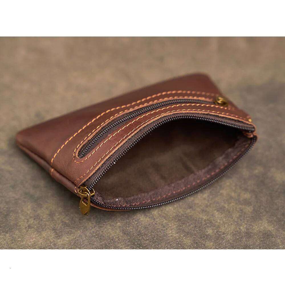 Genuine Leather Coin Purse for Women Mini Zipper Wallet Small Pocket Bag Female Money Wallets Men Card Holder C260304