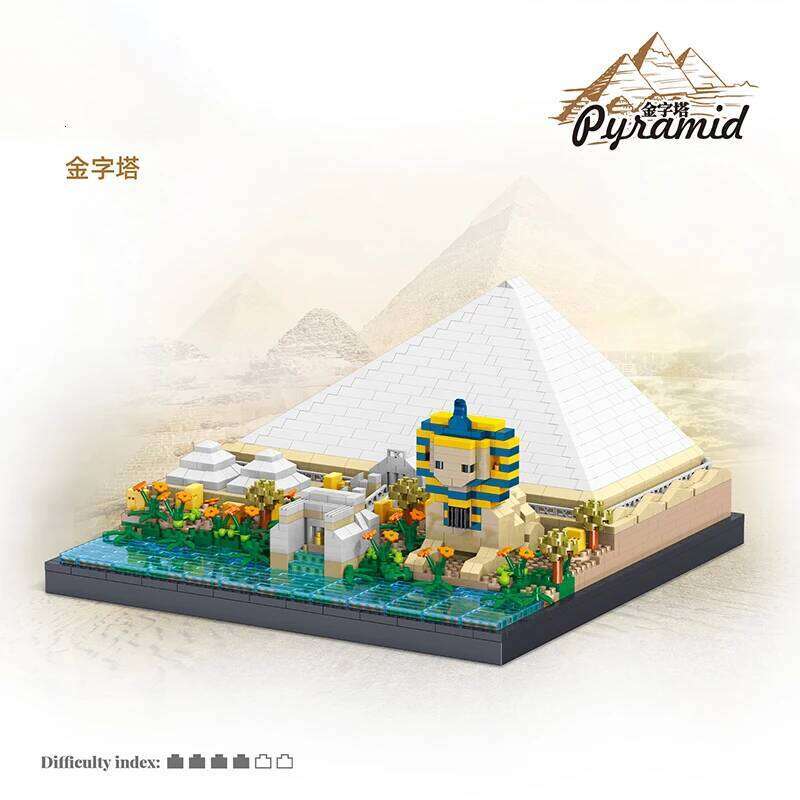 2273pcs Ancient Egypt History Architecure Nanobricks Pyramid Sphinx Model,DIY Micro Diamond Building Blocks For Kids Toys Gifts Z260306
