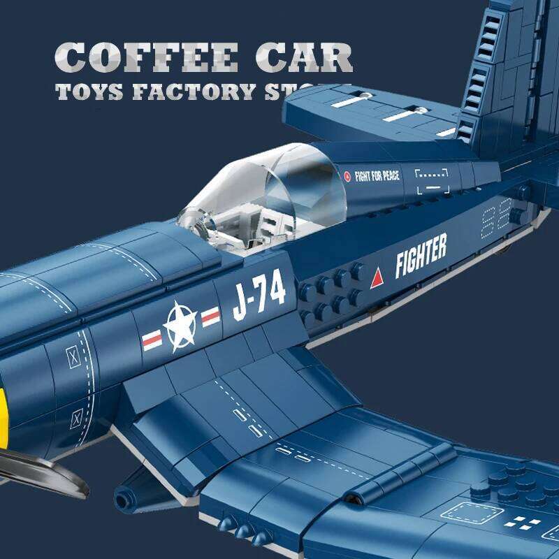 Military Fighter Jets MOC Bricks 3D Model Creative Arms Warplane Building Blocks Plane Children Toys Kids Boys Birthday Gift DIY Z260306