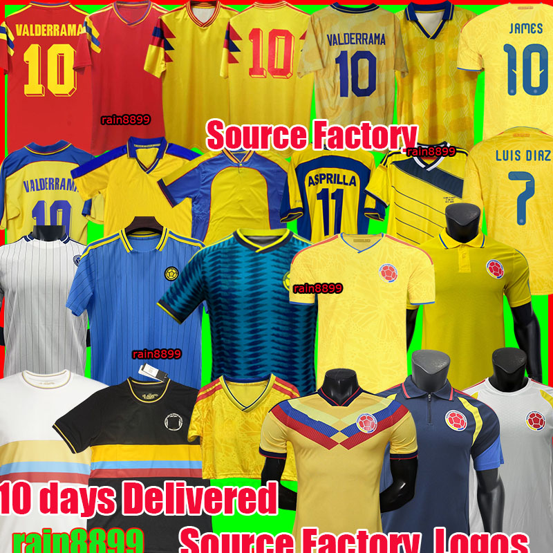 Colombia Soccer Jerseys long sleeve 1994 Retro Kits 2024 Centenary 100th Kit 1998 2001 Vintage 2014 JAMES Colombia Football Shirt Camisetas world cup 2026