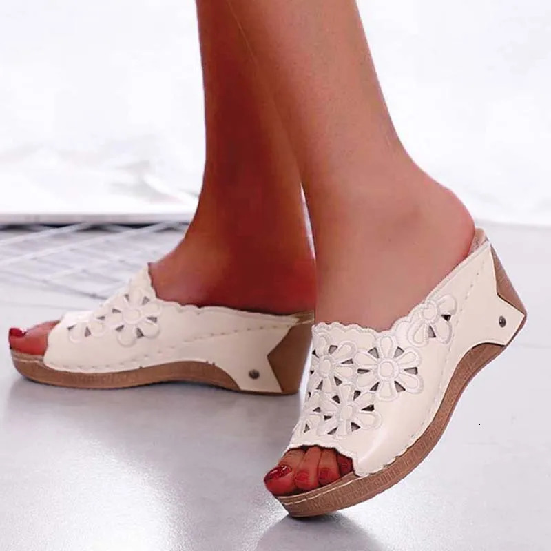 Sandals Shoes Women Summer Comfortable Women Shoe Slides Shoes Woman Wedge Walking Shoes Party Female Footwear Slippers Woman 260305