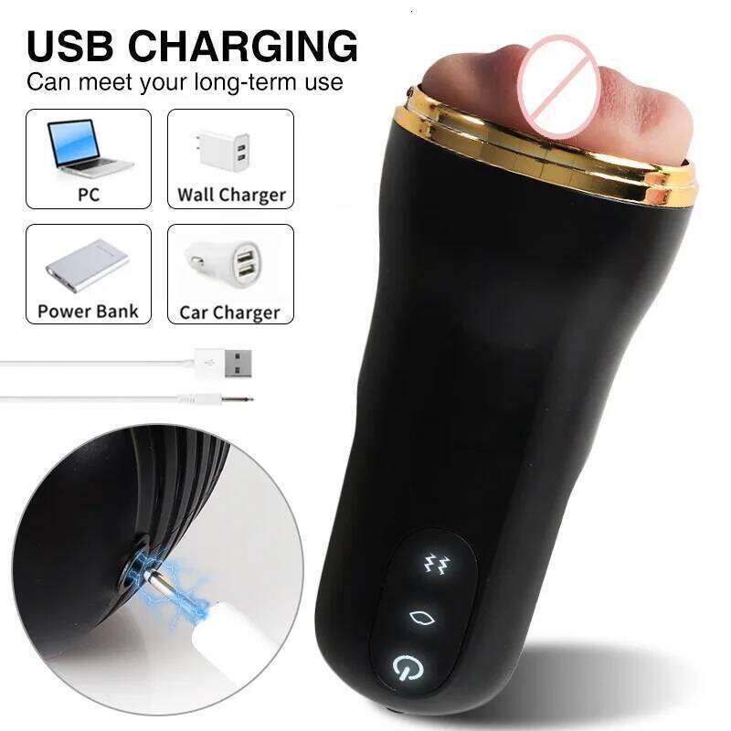 Automatic Male Masturbation Cup 3D Realistic Vaginal Penis Vacuum Trainer Pocket Pussy Vibrator Blowjob Dicks Pump Men Sex Toys W260305