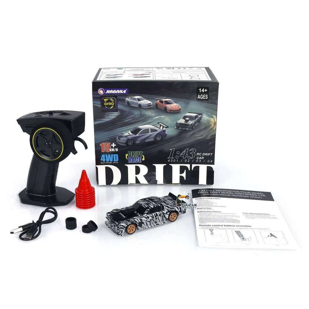 US Stock Gyro 1/43 RC Drifting Car Racing RTR 4WD High Speed Radio Control Model 2.4G Drift Race Cars Vehicle Toys Boys Gifts C260305
