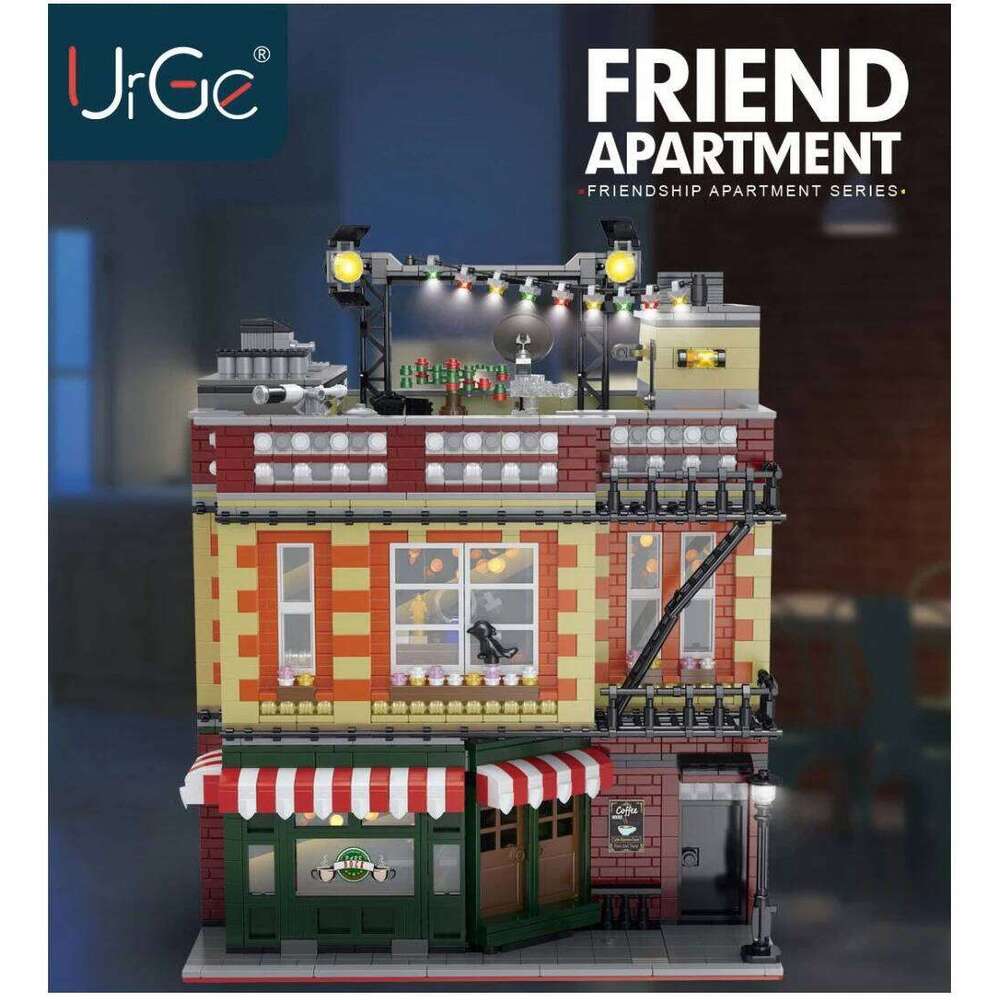 MOC-34463 Creative Expert Friends Apartment Modular Building Blocks Street View City Architecture Models Sets Kid Toys Boy Gifts Z260306