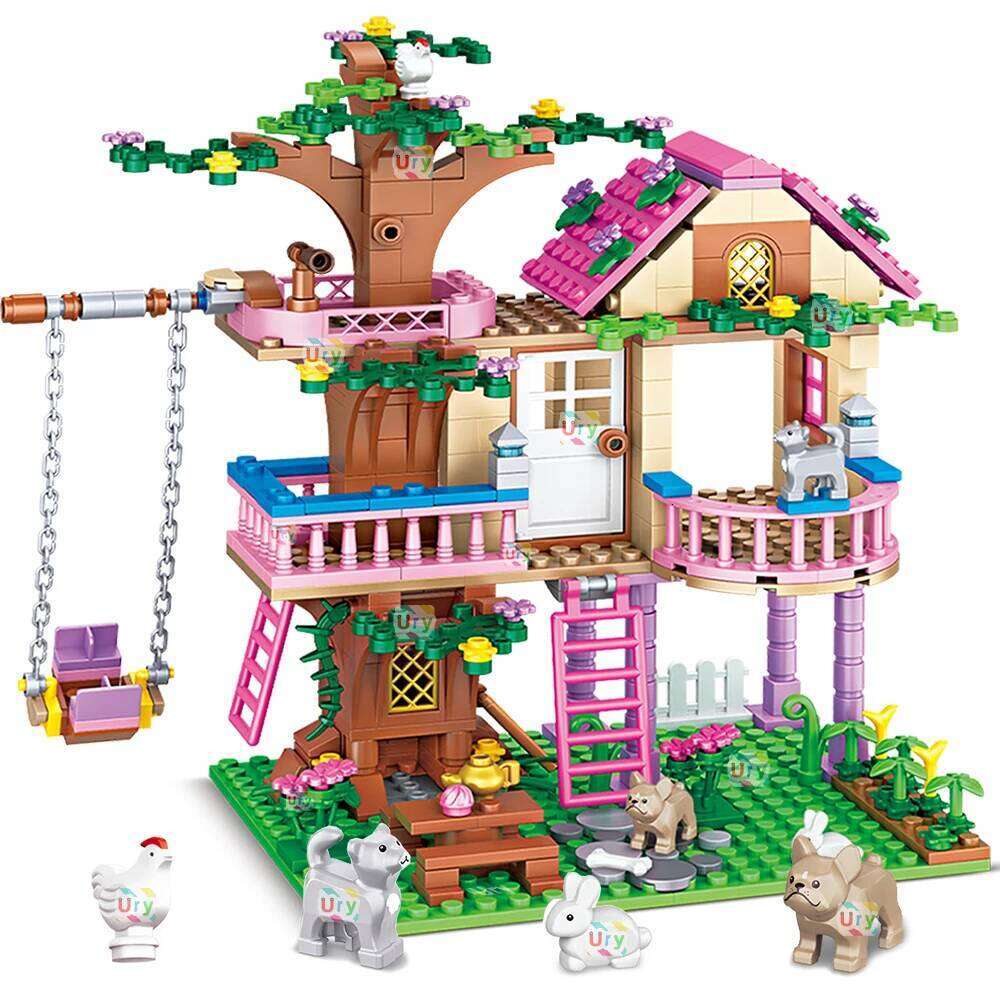 Friends City Tree House Summer Holiday Villa Castle Building Blocks Sets Figures Garden DIY Toys for Kids Girl Birthday Gift Z260305