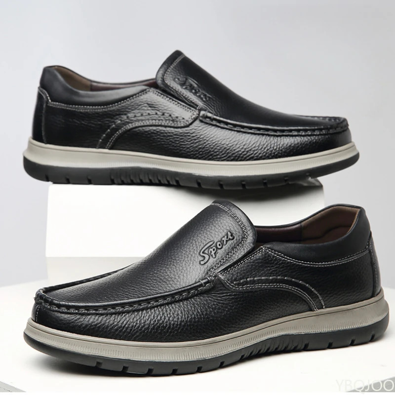 Mens High Quality Genuine Leather Loafers Handmade Men Shoes Moccasins Walking Men Flats Casual Male Work Shoes Homme Zapatos 260305