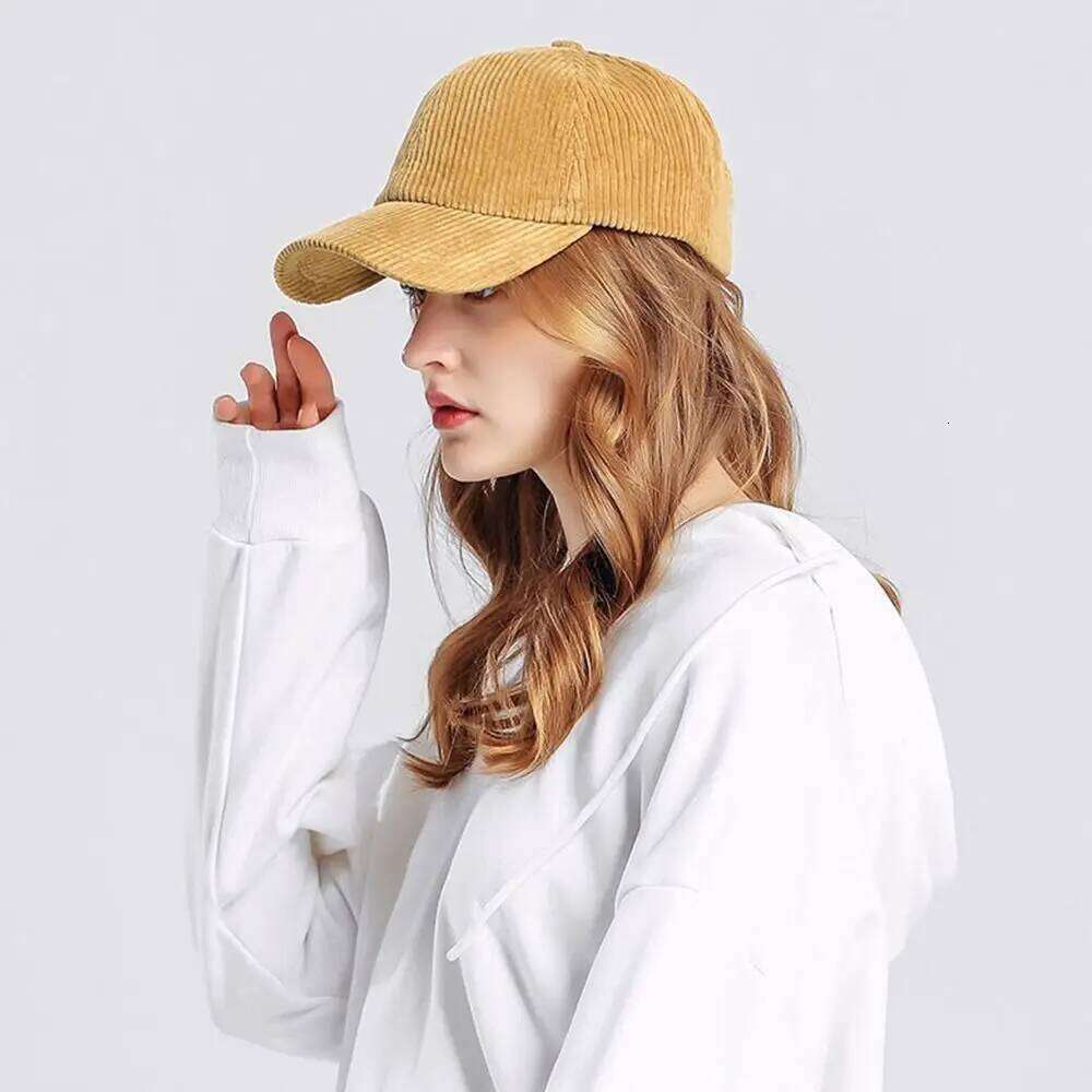 Unisex Corduroy Baseball Adjustable Sun Hat Hip Hop Cap Men Y260304