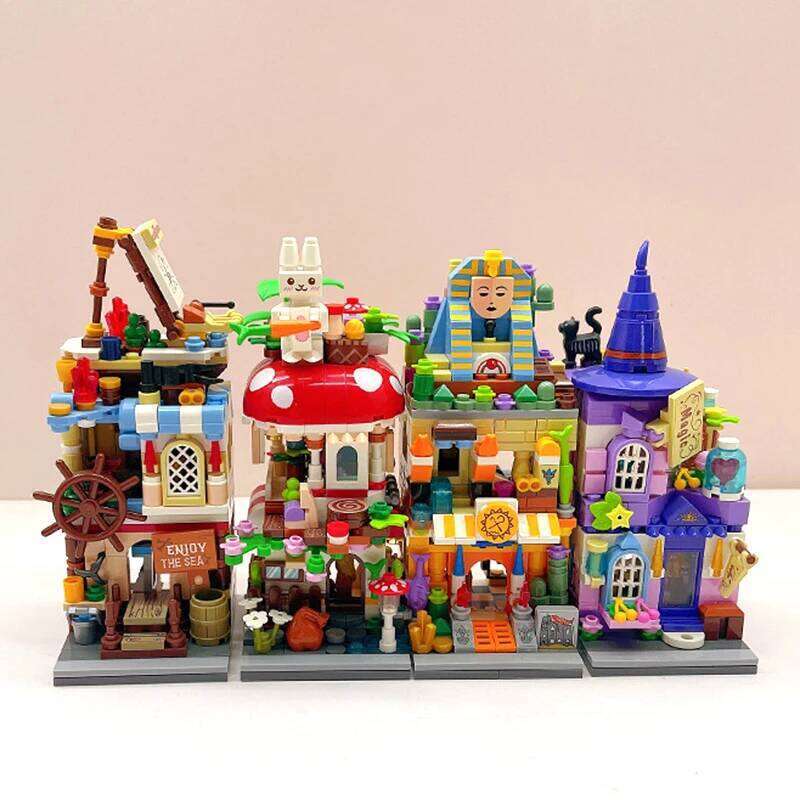 Mini Building Blocks City Street Mushroom Magic House 3D Castle Assembly Model Decoration Children's Educational Toys Gift Z260306