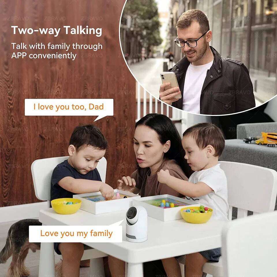 ICSEE Mini Wifi FHD 3MP Color Night Vision Two Way Audio Auto Tracking Indoor Use Baby Monitor Wireless Security Camera 26W0306