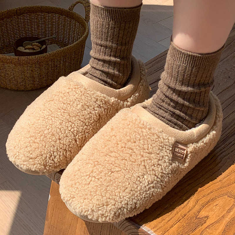 New 2025 Cotton Slippers for Women Winter Couples Indoor Home Non-Slip Warm Fleece Lined Slippers for Men Winter S260305