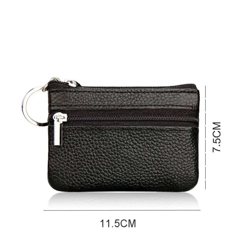 Fashion PU Leather Card Holder Mini Luxury Zipper Coin Change Purse Pouch Gifts C260304