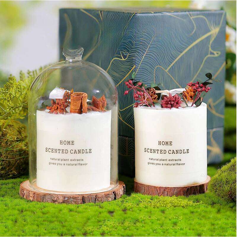 Floral Art Companion True Aromatherapy Bedroom Ornament Eternal Life Flower Candle Birthday Gift W260304 W260305