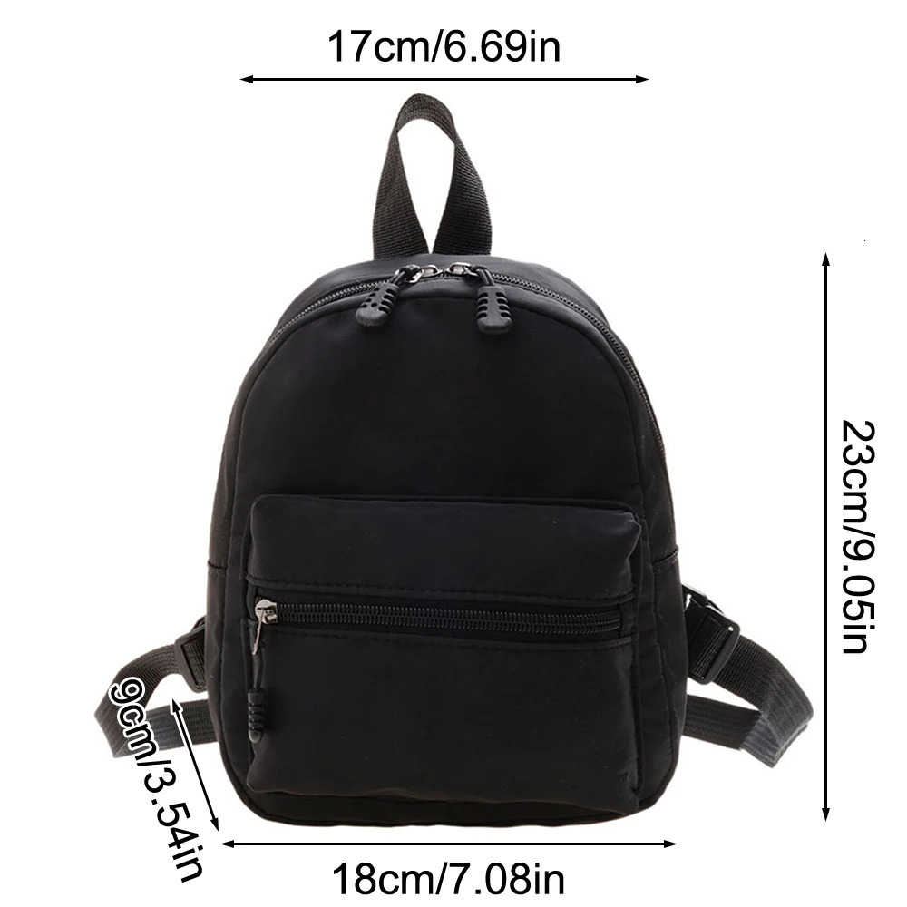 Mini Womens Backpacks Trend Nylon Female Bag Small School Bags White Rucksack For Teen Girls Fashion Casual Backpack260228