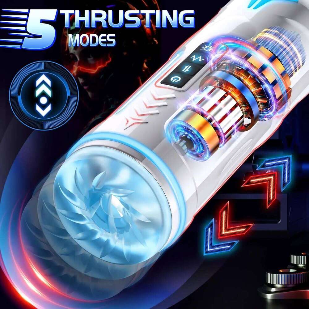 Automatic Male Masturbator Heated Telescopic Sucking Blowjob Machines Masturbation Cup Penis Pump Adult Goods Sex Toys for Man W260305