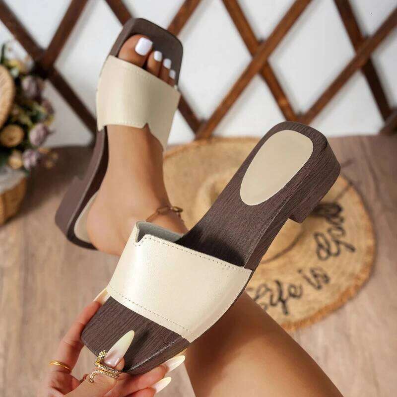 Summer Women Wedge 2026 New Fashion Comfortable Non-slip Slippers Open Toe Breathable Sandals Buckle Woman Shoes