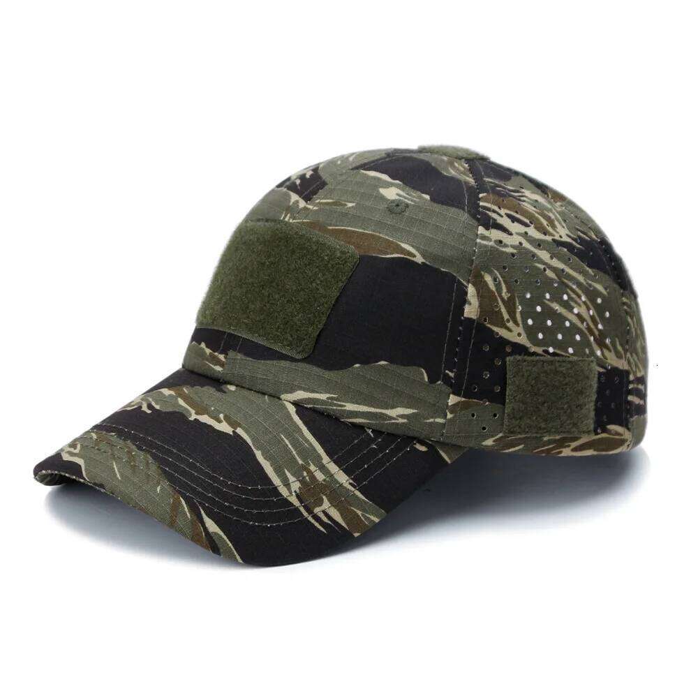 New Breathable Camo Baseball Cap Men - Military Tactical Peaked Hat for Outdoor Sports Training Sun Protection Y260304