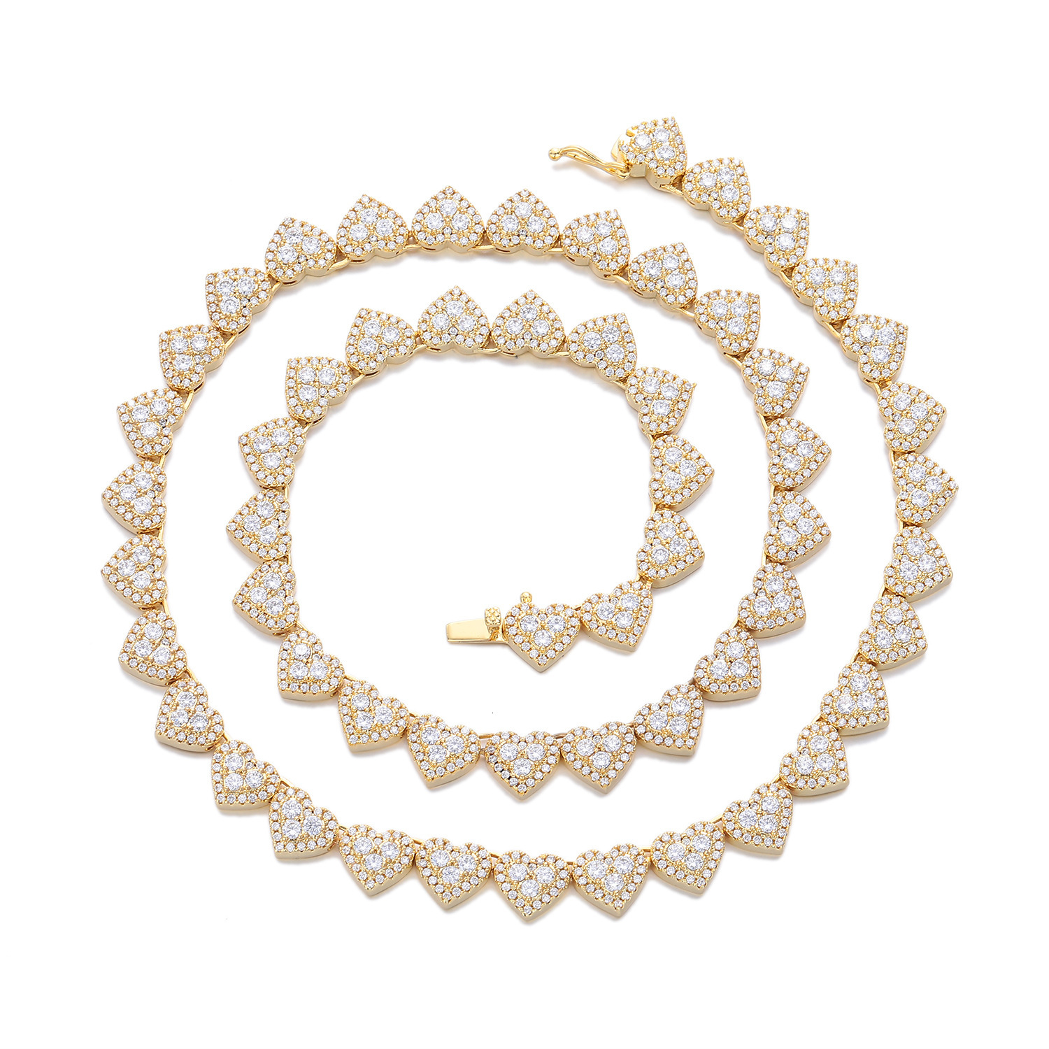 Wholesale Price Silver 925 d Color Vvs Moissanite Hip Hop Jewelry Iced Out 8mm Diamond Chain Heart Bracelet for Women