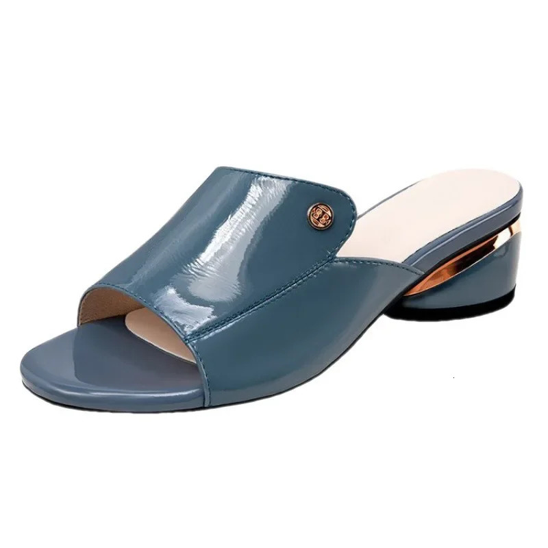 Womens Shoes Fashion Red Sexy Womens Slippers PU Soft Leather Ladies Comfortable Sandals Suitable for Girls Pantuflas Mujer 260305