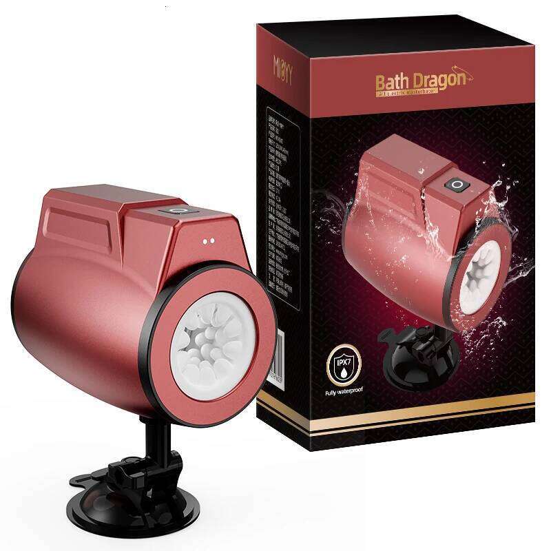 Bath Dragon Masturbation Cup Free Your Hands Telescopic Rotation Vibration Masturbator High Speed Powerful Sex Machine Adult Men W260305